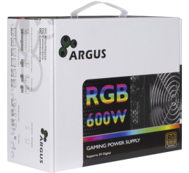 Slika izdelka: INTER-TECH Argus RGB-600W CM II 80Plus Bronze ATX napajalnik