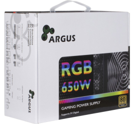 Slika izdelka: INTER-TECH Argus RGB-650W CM II 80Plus Gold modularni ATX napajalnik