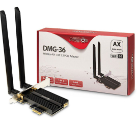 Slika izdelka: INTER-TECH DMG-36 AX5400 WLAN PCI express mrežna kartica