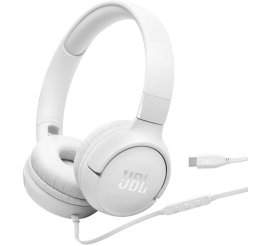 Slika izdelka: JBL Tune 520 USB-C žične slušalke, bele