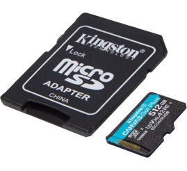Slika izdelka: KINGSTON Canvas Go! Plus microSD 512GB Class 10 UHS-I U3 V30 A2 SD adapter (SDCG4/512GB) spominska kartica