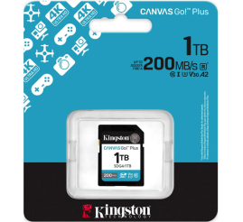 Slika izdelka: KINGSTON Canvas Go! Plus SD 1TB Class 10 UHS-I U3 V30 (SDG4/1TB) spominska kartica