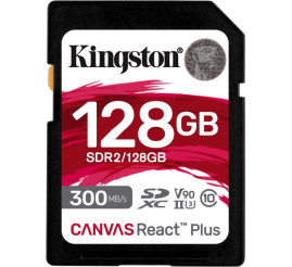 Slika izdelka: KINGSTON Canvas React Plus SD 128GB Class10 UHS-II (SDR2/128GB) spominska kartica