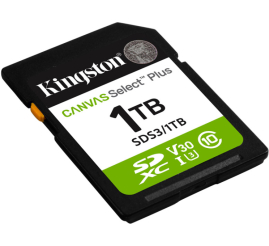 Slika izdelka: KINGSTON Canvas Select Plus SD 1TB Class10 UHS-I (SDS3/1TB) spominska kartica