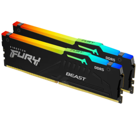 Slika izdelka: KINGSTON Fury Beast 64GB (2x32GB) 6000MT/s DDR5 CL30 XMP KF560C30BBEAK2-64 RGB ram pomnilnik