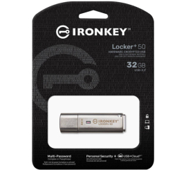 Slika izdelka: KINGSTON IronKey Locker+ 50 32GB USB 3.2 Gen 1 XTS-AES (IKLP50/32GB) USB ključ