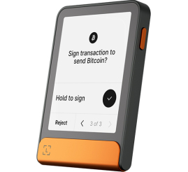 Slika izdelka: Ledger Flex Orange Edition, denarnica za Bitcoin in druge kriptovalute