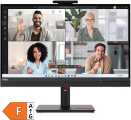 Slika izdelka: LENOVO ThinkVision T27hv-30 27" (68,58cm) QHD IPS DP/HDMI/USB-C/LAN kamera zvočniki monitor