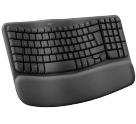 Slika izdelka: Logitech brezžična tipkovnica ergonomska Wave Keys črna SLO gravura