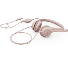 Slika izdelka: LOGITECH H390 USB roza stereo slušalke z mikrofonom