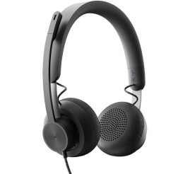 Slika izdelka: LOGITECH ZONE WIRED UC USB črne slušalke z mikrofonom