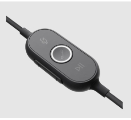 Slika izdelka: Logitech Zone žične slušalke, certificirane za Microsoft Teams, USB-C z adapterjem USB-A, grafitna b