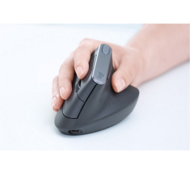 Slika izdelka: Miš brezžična + Bluetooth napredno ergonomska Logitech MX Vertical USB-C silent Unifying grafitna (910-005448) 