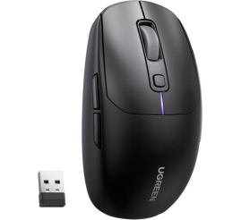 Slika izdelka: Miš brezžična + Bluetooth USB-C Ugreen UGRTI-90539 5000DPI 700mAh vgrajena baterija 5 gumbov črna (90539)