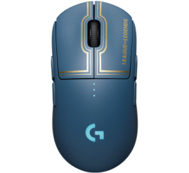 Slika izdelka: Miš Logitech brezžična optična gaming G PRO LOL Wave 2 modra (za levičarje in desničarje) LightSpeed senzor (910-006451)