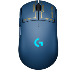 Slika izdelka: Miš Logitech brezžična optična gaming G PRO LOL Wave 2 modra (za levičarje in desničarje) LightSpeed senzor (910-006451)