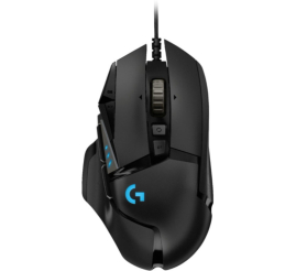 Slika izdelka: Miš Logitech USB G502 HERO optična gaming 11 gumbov 16000DPI RGB črna (910-005470)