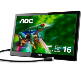 Slika izdelka: Monitor AOC 39,6 cm (15,6") I1659FWUX 1920x1080 Prenosni monitor IPS 10ms USB3.0