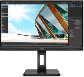 Slika izdelka: Monitor AOC 60,5 cm (23,8") 24P2Q 1920x1080 75Hz IPS 4ms VGA DVI HDMI DisplayPort 4xUSB3.2 Pivot Zvočniki  3H sRGB107%