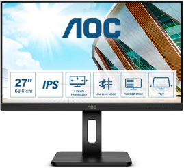 Slika izdelka: Monitor AOC 68,6 cm (27,0") 27P2Q 1920x1080 75Hz IPS 4ms VGA DVI HDMI DisplayPort 4xUSB3.2 Pivot Zvočniki  sRGB99%