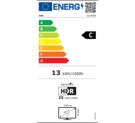 Slika izdelka: Monitor AOC 68,6 cm (27,0") Q27B35E 2560x1440 75Hz IPS 1ms HDMI DisplayPort  3H AdaptiveSync HDR10 BasicLineB3