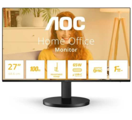 Slika izdelka: Monitor AOC 68,6 cm (27,0") Q27B3CF2 2560x1440 100Hz IPS 1ms HDMI USB-C 65W 2xUSB3.2 HAS Zvočniki  3H sRGB117% AdaptiveSync DisplayPort VIA USB-C