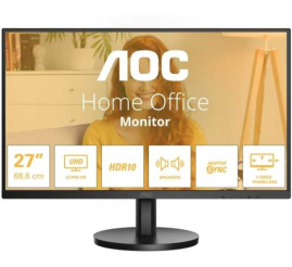 Slika izdelka: Monitor AOC 68,6 cm (27,0") U27B3A 3840x2160 IPS 4ms 2xHDMI DisplayPort Zvočniki  3H AdaptiveSync HDR10 BasicLine