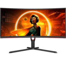 Slika izdelka: Monitor AOC 86,4 cm (34,0") CU34G3S/BK 3440x1440 Curved Gaming 165Hz VA 1ms 2xHDMI 2xDisplayPort 4xUSB3.2 HAS Zvočniki  sRGB119% FreeSync