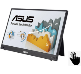 Slika izdelka: Monitor Asus 39,6 cm (15,6") MB16AHT 1920x1080 60Hz IPS 5ms Mini-HDMI 2xUSB-C Touch 10-točkovni Zvočniki  ZenScreen ergo nastavek za stojalo