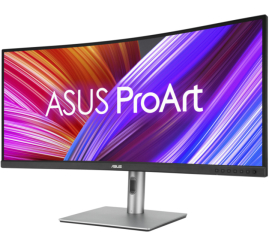 Slika izdelka: Monitor Asus 86,4 cm (34,0") PA34VCNV 3440x1440 Curved grafično oblikovanje IPS 5ms 2xHDMI 2xDisplayPort USB-C 96W 2xUSB3.2 HAS Zvočniki  sRGB100% RJ45 HDR10 ProArt Barvna natančnost dE < 2