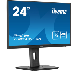 Slika izdelka: Monitor Iiyama 60,5 cm (23,8") XUB2497HSN-B2 1920x1080 100Hz IPS 1ms HDMI DisplayPort USB-C 65W DP-Out 4xUSB3.2 Pivot Zvočniki  sRGB99% RJ45 ProLite Daisy Chain