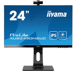 Slika izdelka: Monitor Iiyama 60,5 cm (23,8") XUB2490HSUC-B5 1920x1080 konferenca IPS 4ms VGA HDMI DisplayPort USB2.0 Pivot Kamera Zvočniki  sRGB99%
