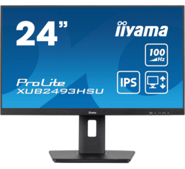 Slika izdelka: Monitor Iiyama 60,5 cm (23,8") XUB2493HSU-B7 1920x1080 100Hz IPS 1ms HDMI DisplayPort 2xUSB2.0 Pivot  sRGB96% ProLite