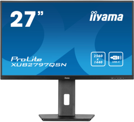 Slika izdelka: Monitor Iiyama 68,6 cm (27,0") XUB2797QSN-B2 2560x1440 100Hz IPS 1ms HDMI DisplayPort USB-C 65W DP-Out 4xUSB3.2 Pivot Zvočniki  sRGB99% RJ45 ProLite