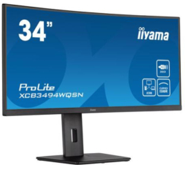Slika izdelka: Monitor Iiyama 86,4 cm (34,0") XCB3494WQSN-B5 3440x1440 Curved 120Hz VA 0,4ms HDMI DisplayPort USB-C 65W 4xUSB3.0 HAS Zvočniki  sRGB99% FreeSync Premium RJ45 KVM HDR