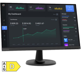 Slika izdelka: Monitor Lenovo 60,5 cm (23,8") D24-45 1920x1080 75Hz VA 5ms VGA HDMI  sRGB103% FreeSync RJ45