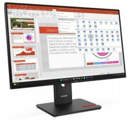 Slika izdelka: Monitor Lenovo 68,6 cm (27,0") T27-40 1920x1080 120Hz IPS 4ms VGA HDMI DisplayPort 3xUSB3.2 USB-C-Out Pivot  sRGB99% ThinkVision