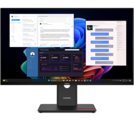 Slika izdelka: Monitor Lenovo 68,6 cm (27,0") T27UD-40 3840x2160 IPS 4ms HDMI DisplayPort USB-C 100W 3xUSB3.2 USB-C-Out Pivot  sRGB99% RJ45 ThinkVision
