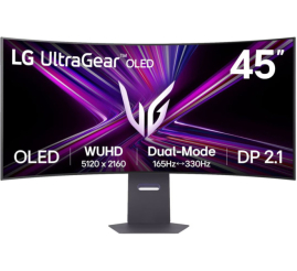 Slika izdelka: Monitor LG 113 cm (44,5") 45GX950A-B 5120x2160 Curved Gaming 165Hz OLED 0,03ms 2xHDMI DisplayPort USB-C 90W 2xUSB3.0 HAS  DCI-P3-98,5% FreeSync Premium PRO G-Sync Compatible HDR400 UltraGear