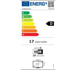 Slika izdelka: Monitor LG 68,6 cm (27,0") 27BA45QB-B 2560x1440 75Hz IPS 5ms 2xHDMI DisplayPort 2xUSB3.2 Pivot Zvočniki 2x5W  sRGB99% HDR10
