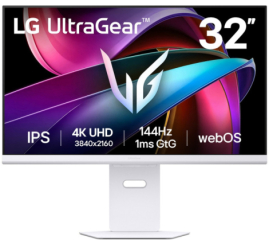 Slika izdelka: Monitor LG 80 cm (31,5") 32G810SA-W 3840x2160 Gaming webOS 144Hz IPS 1ms 2xHDMI DisplayPort USB-C 65W 2xUSB2.0 Pivot Zvočniki 2x3,5W  DCI-P3-95% FreeSync Premium G-Sync Compatible BT WiFi RJ45 HDR400