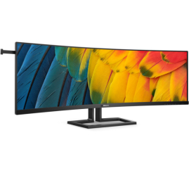 Slika izdelka: Monitor Philips 113 cm (44,5") 45B1U6900C 5120x1440 Curved 75Hz IPS 4ms 2xHDMI DisplayPort USB-C 100W 4xUSB3.2 HAS Zvočniki 2x5W  2H sRGB123% AdaptiveSync RJ45 KVM HDR400 Serija 6000
