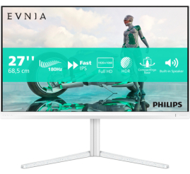 Slika izdelka: Monitor Philips 68,6 cm (27,0") 27M2N3201A 1920x1080 Gaming 180Hz Fast-IPS 0,5ms 2xHDMI DisplayPort Pivot Zvočniki  3H DCI-P3-95% AdaptiveSync HDR10 Envia 3000 Bele barve