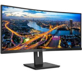 Slika izdelka: Monitor Philips 86,4 cm (34,0") 345B1C 3440x1440 Curved 100Hz VA 5ms HDMI DisplayPort 4xUSB3.2 HAS Zvočniki  sRGB119% AdaptiveSync