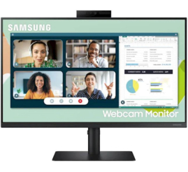 Slika izdelka: Monitor Samsung 59,7 cm (23,5") S24A400VEU 1920x1080 75Hz IPS 5ms VGA HDMI DisplayPort 3xUSB3.0 Pivot Kamera Zvočniki  FreeSync