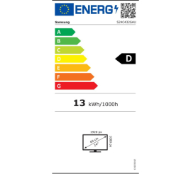 Slika izdelka: Monitor Samsung 60,5 cm (23,8") S24C432GAU 1920x1080 100Hz IPS 4ms HDMI DisplayPort 4xUSB3.0 Pivot  sRGB95% FreeSync