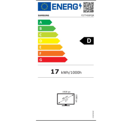 Slika izdelka: Monitor Samsung 68,6 cm (27,0") F27T450FQR 1920x1080 75Hz IPS 5ms 2xHDMI DisplayPort 2xUSB Pivot  NTSC72% FreeSync