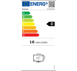 Slika izdelka: Monitor Samsung 68,6 cm (27,0") S27D300GAU 1920x1080 100Hz IPS 5ms VGA HDMI  NTSC72% EssentialS3