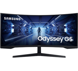 Slika izdelka: Monitor Samsung 86,4 cm (34,0") C34G55TWWP 3440x1440 Curved Gaming 165Hz VA 1ms HDMI DisplayPort  FreeSync Premium HDR10 OdysseyG5