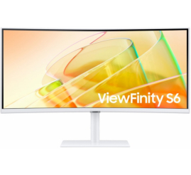 Slika izdelka: Monitor Samsung 86,4 cm (34,0") S34C650TAU 3440x1440 Curved 100Hz VA 5ms HDMI DisplayPort 2xThunderbolt3 90W 3xUSB3.0 HAS Zvočniki 2x5W  sRGB115% FreeSync RJ45 KVM HDR10 ViewFinity S6 Bele barve